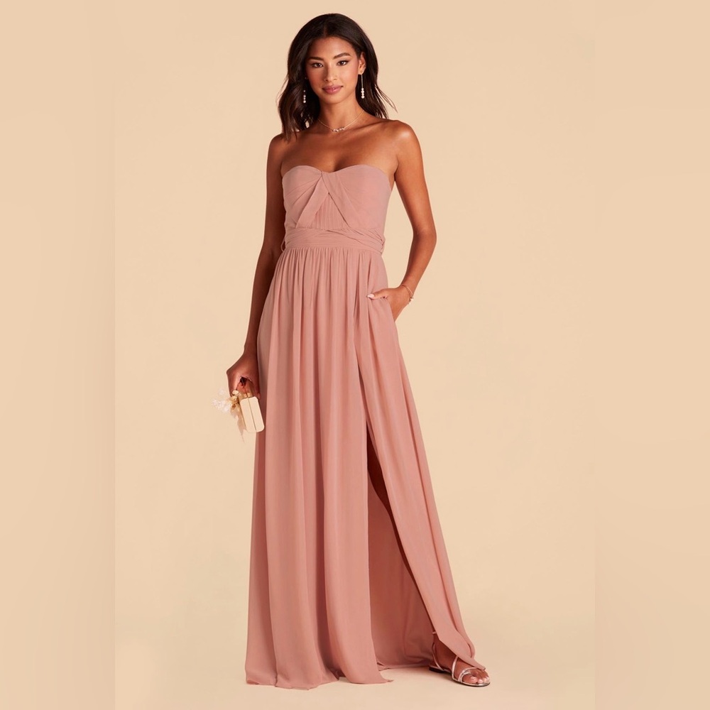 Birdy Grey “Grace” Bridesmaid Dress in Dusty Rose Chiffon